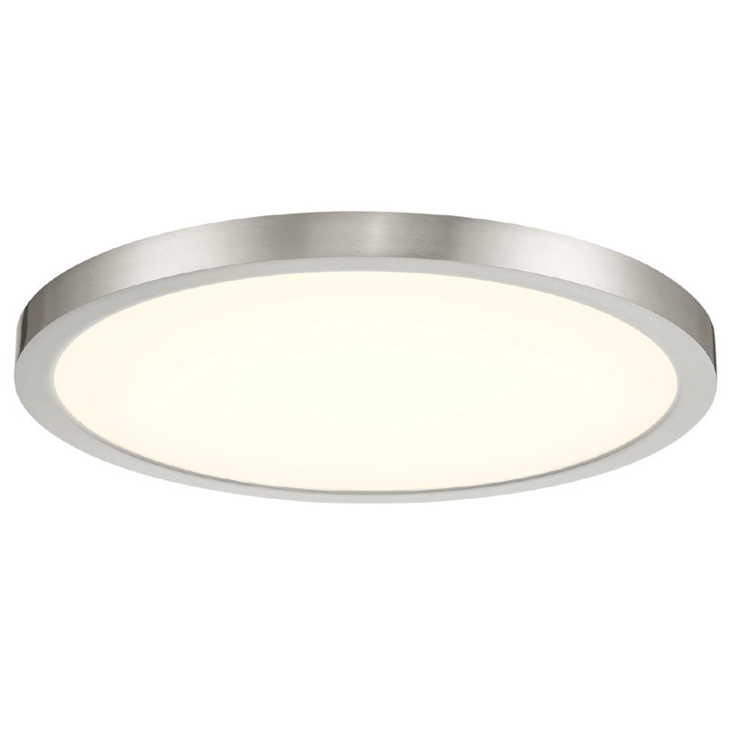 artemis LED Flushmount - Round, 10W, 5CCT,, 1" H x 15" W x 15" D, Brush Nickel