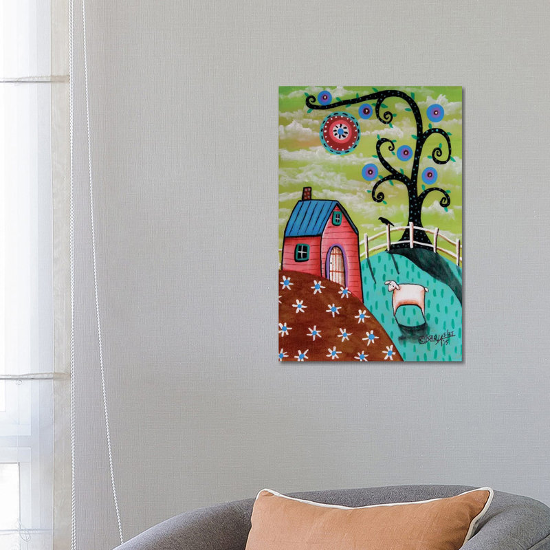 Pink House by Karla Gerard - Wrapped Canvas Print