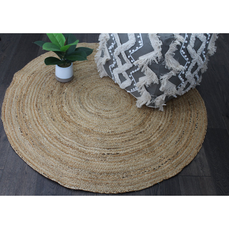 Tapis naturel rond en jute
