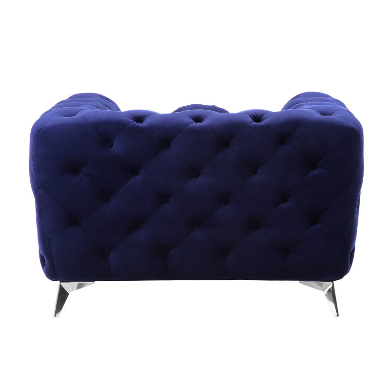 Fauteuil de pique-nique en velours bleu