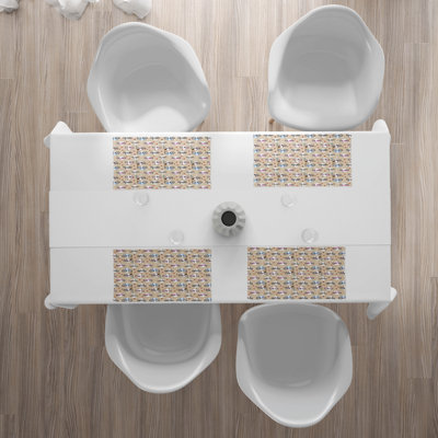 Polyester Polka Dots Rectangle Placemat