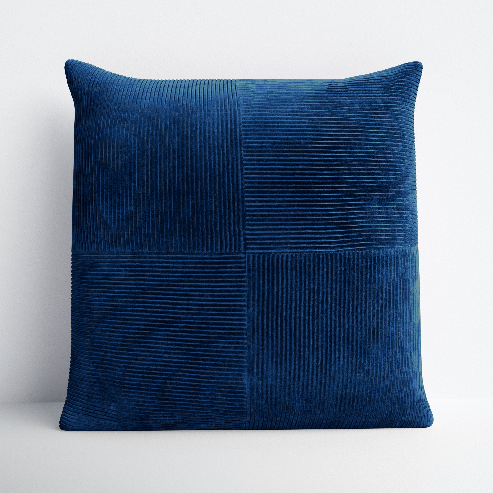 Selma Cotton Throw Pillow, 18" x 18", Navy