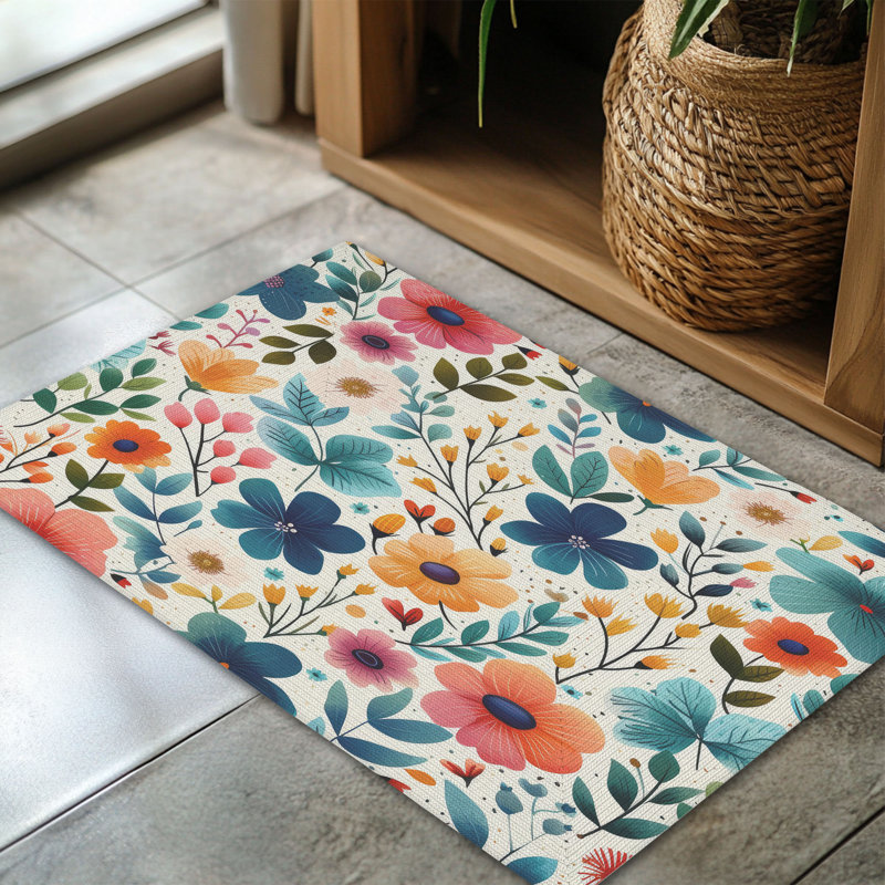 Tapis tressé Spring Blossom Dance, Rectangulaire 3 pi x 5 pi