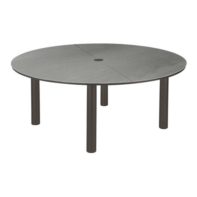 Equinox Round Dining Table, Dusk Ceramic Top/Graphite Base