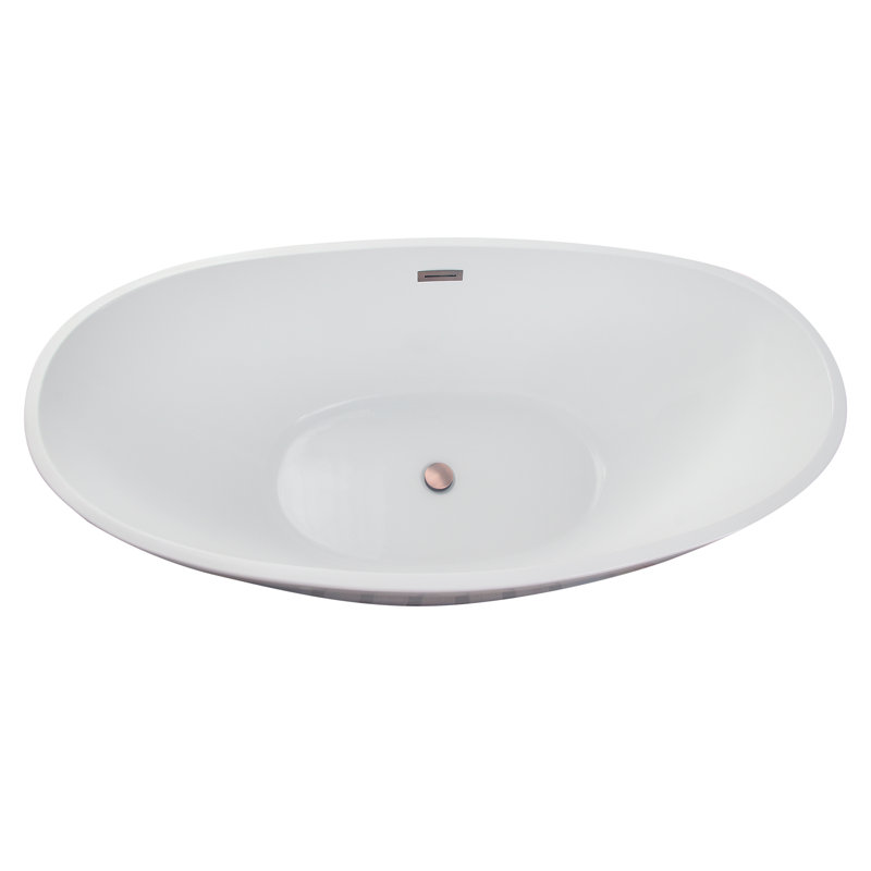 Newman 62'' x 30.5'' Soaking Acrylic Bathtub, Oil Rubbed Bronze