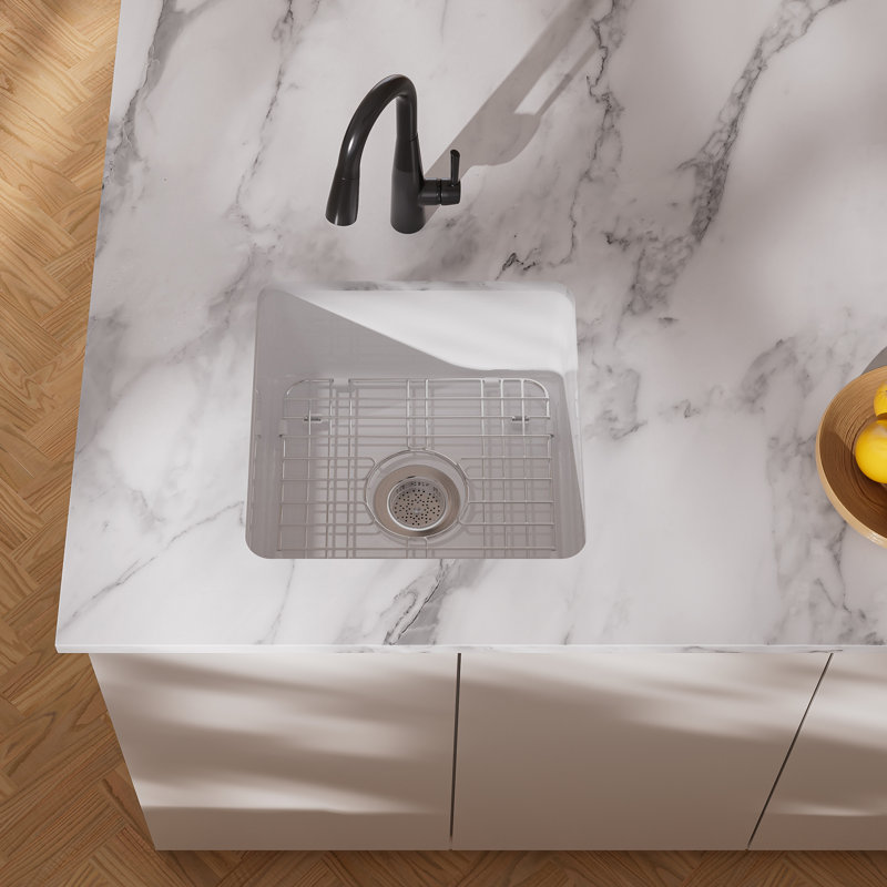 Oslo 18" W Square Dual Mount (Undermount/Drop-in) Bar/Prep Kitchen Sink