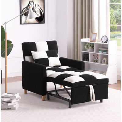 Convertible Sleeper Sofa Chair Pull Out Couch Small Couch Small Sofa With a Pillow