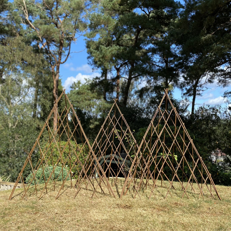 Ambernique Wood Expanding Trellis, 120"H x 35" W x 35" D