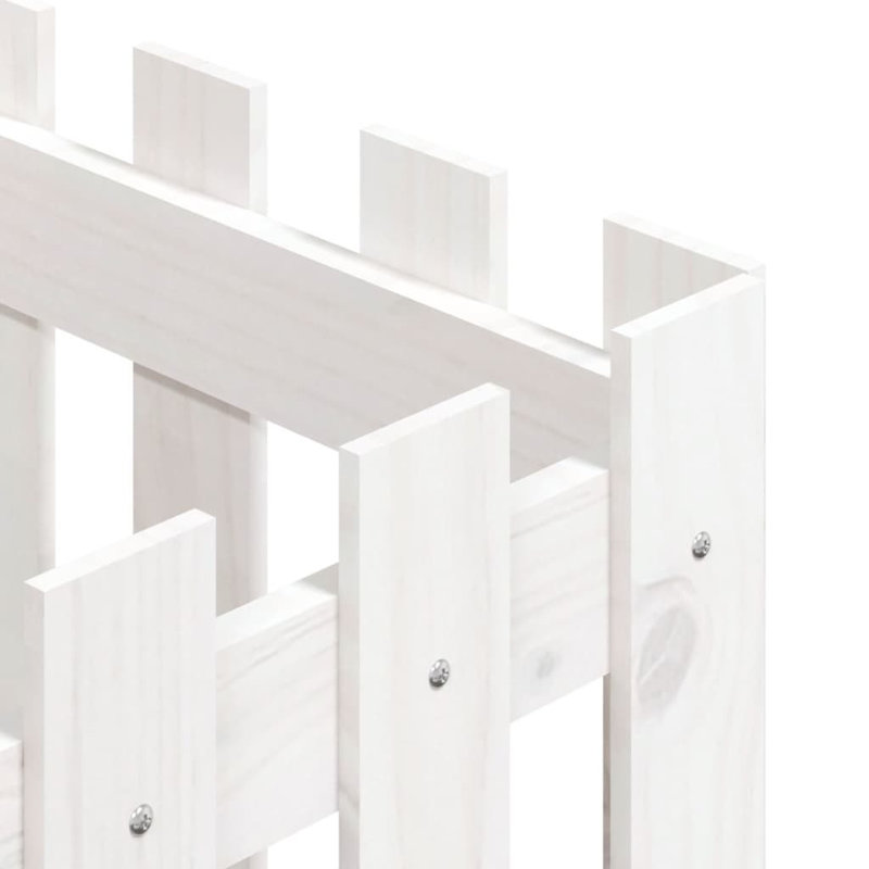 Nabeela Wood Planter Box, White, 40cm H x 40cm W x 40cm D