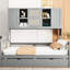 Lit de jour avec lit gigogne, armoire et tablette, structure robuste en bois gris-2131424487-2131424485