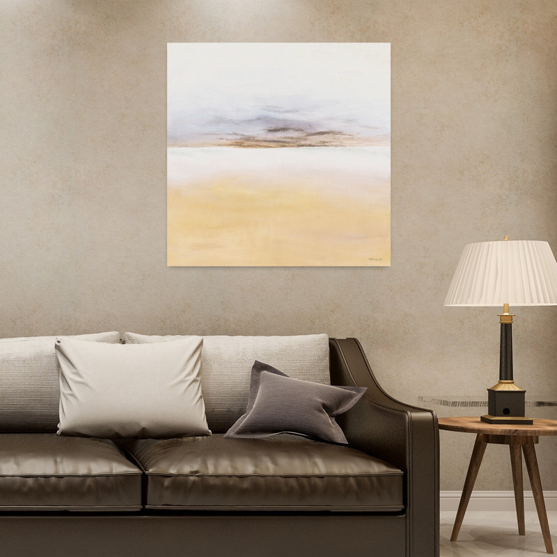 Island Calm 1, paysage abstrait contemporain, art de plage, 32" H x 32" W