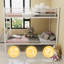 Lit superposé simple au-dessus d'un lit simple en métal pour enfants, filles, structure de lit en métal avec échelles et garde-corps, 2 lits convertibles, aucun sommier requis-603582203