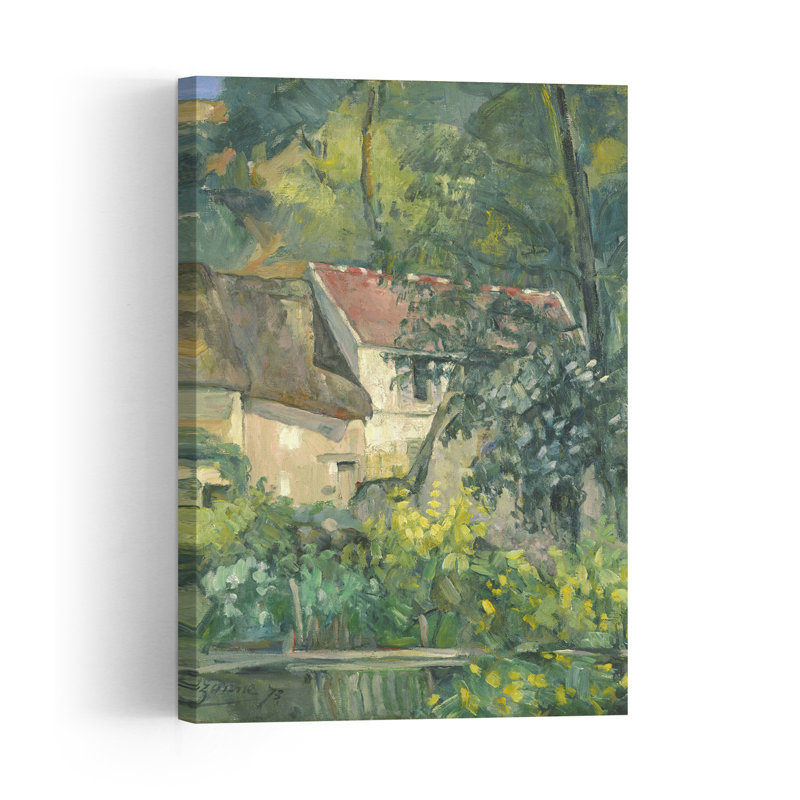 Maison du Père Lacroix, 1873 - Affiche murale abstraite contemporaine représentant un paysage arboré, H 18 po x l 12 po