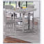 Ensemble de salle à manger 5 pièces à hauteur de comptoir avec table carrée, tablettes et chaises coussinées pour un style moderne