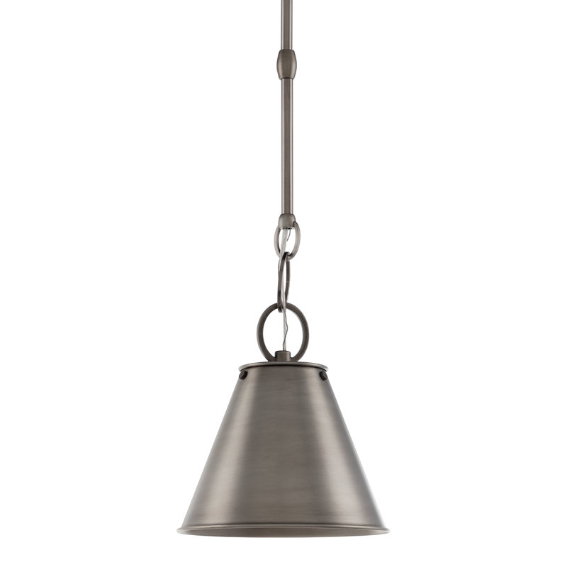 Altamont 1 - Light Pendant, Historic Nickel, 9" H x 8" W x 8" D