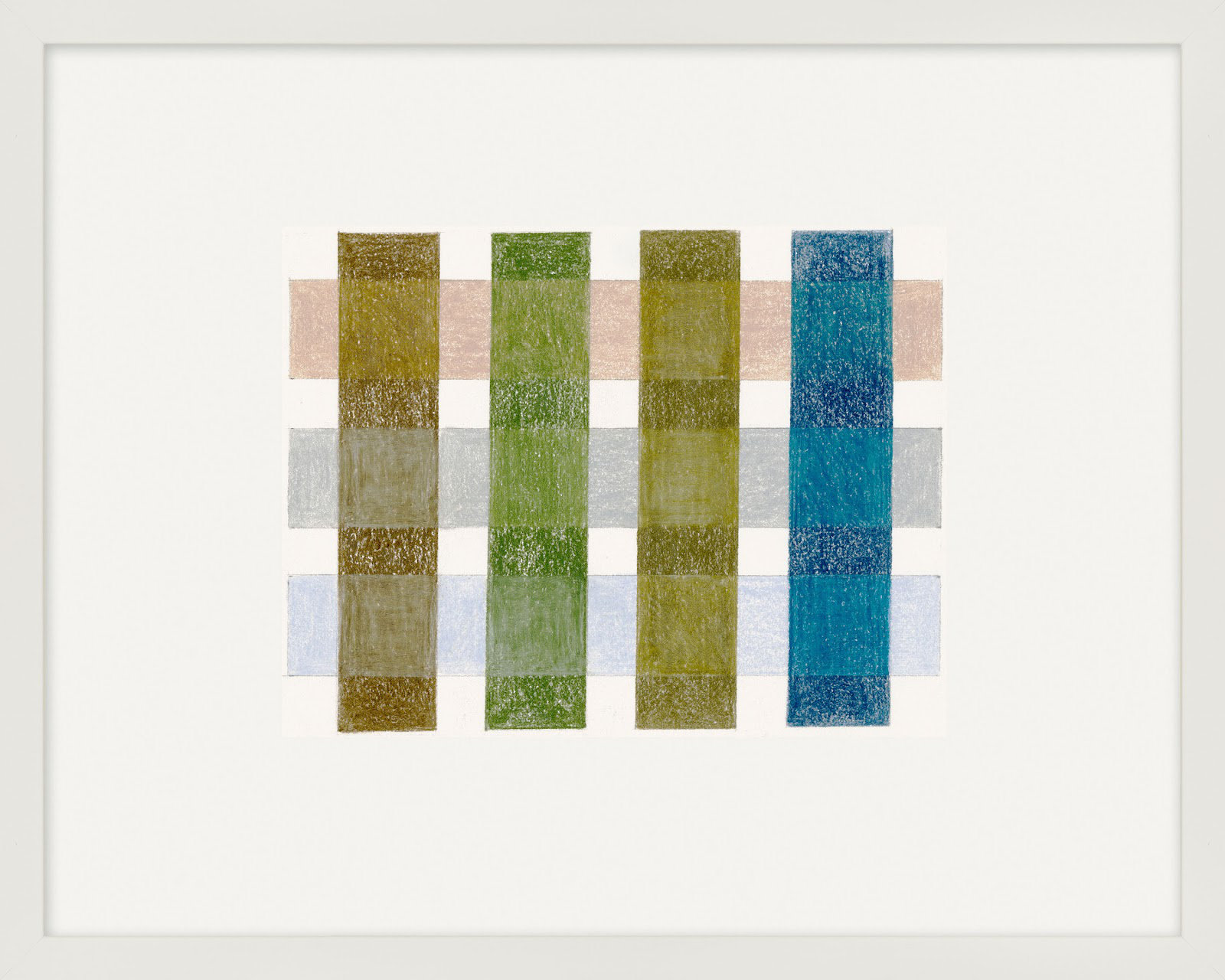 Lancel "Gridlock V" Print by Beth James, White Framed, 20'' H X 25'' W X 1.25'' D