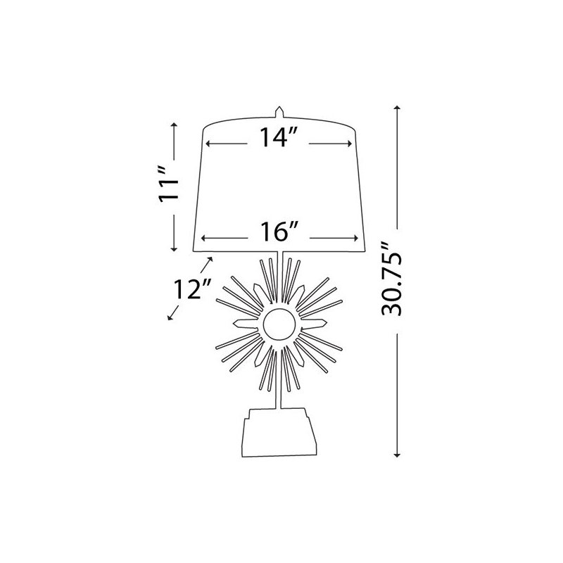 Sun King 30.75" Table Lamp