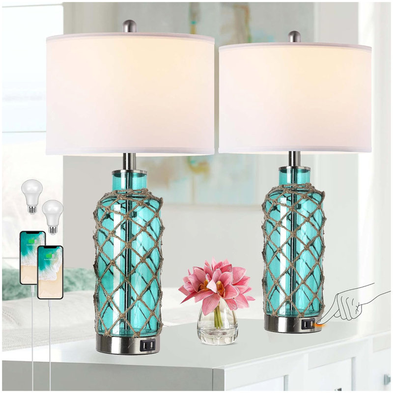Ensemble de 2 lampes de table Cottage Nautical Accent