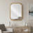 Natural Wood Color 20" X 30" Solid Wood Frame Rounded Corner Decorative Mirror-91862755-91862764