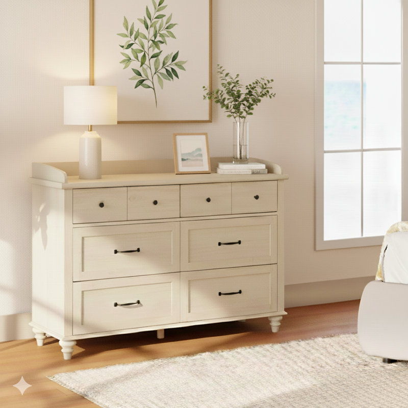 Allyssa 47.2'' W 6 - Drawer Dresser, Beige