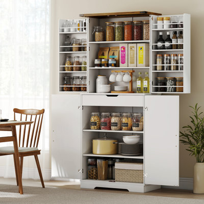 Armoire de rangement 72 po, blanc