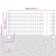 Fence with Post Segment Outdoor Barrier Garden Terrace Divider Boundary-322646869-322646893