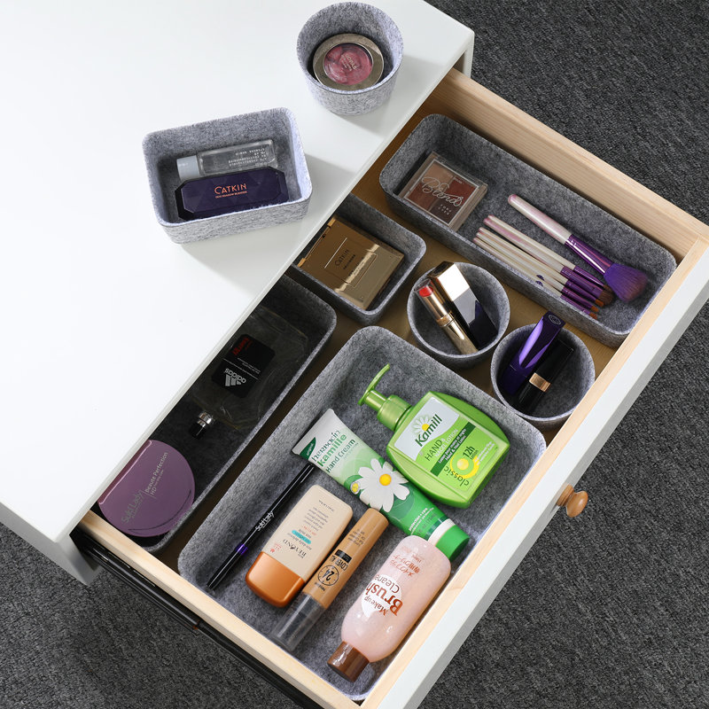 2.4'' H x 7.9'' W x 10.8'' D Organizer Set, Gray