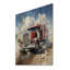 «Red Semi Truck Pride I» sur bois-841085892