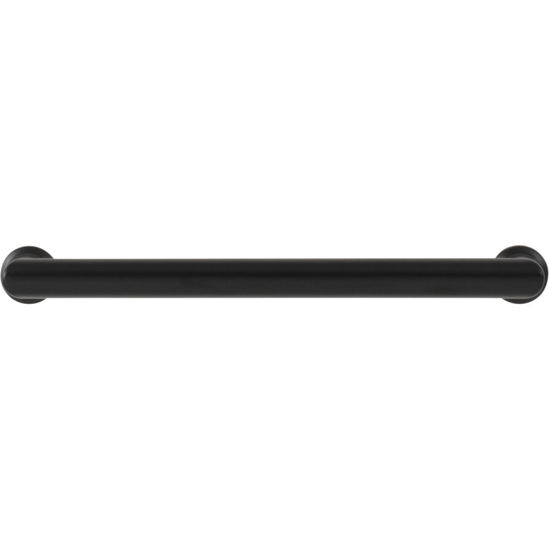 Morris 12" Center to Center Bar Pull, Flat Black, 6 5/16" Center to Center