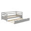 Lit de jour simple avec couchette - Structure et tête de lit en bois de pin-1354856863