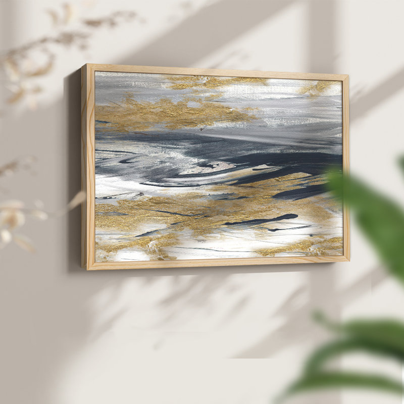Tumultuous Navy -Framed Print - Restickable, Natural, 11" H x 14" W