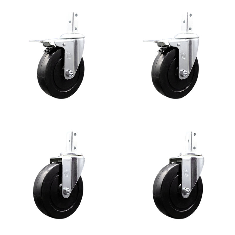 Hard Swivel / Square Stem Caster Set