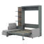 Lit escamotable mural avec canapé et tablettes Murphy-837447653