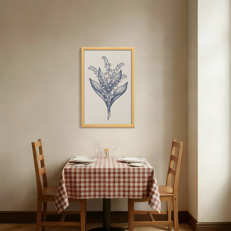 Plantes et fleurs, lys de la vallée, motif floral, H 18 po x l 12 po
