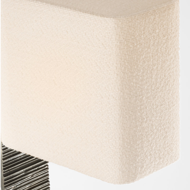 Anne-Marie Barton Fumar 55" Statement Floor Lamp with BouclÃ© Shade, Ridged Graphite