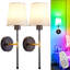  Applique murale 20 po avec 15 lumières RVB rechargeables sans fil à intensité variable et télécommande (ensemble de 2)-1875684568-1877194322