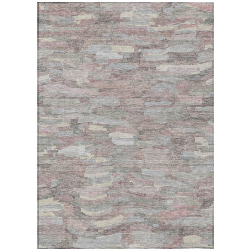 Machine Washable Indoor/Outdoor Huseby ACN2266 Stripes Rug, Rectangle 2'6" x 3'10"
