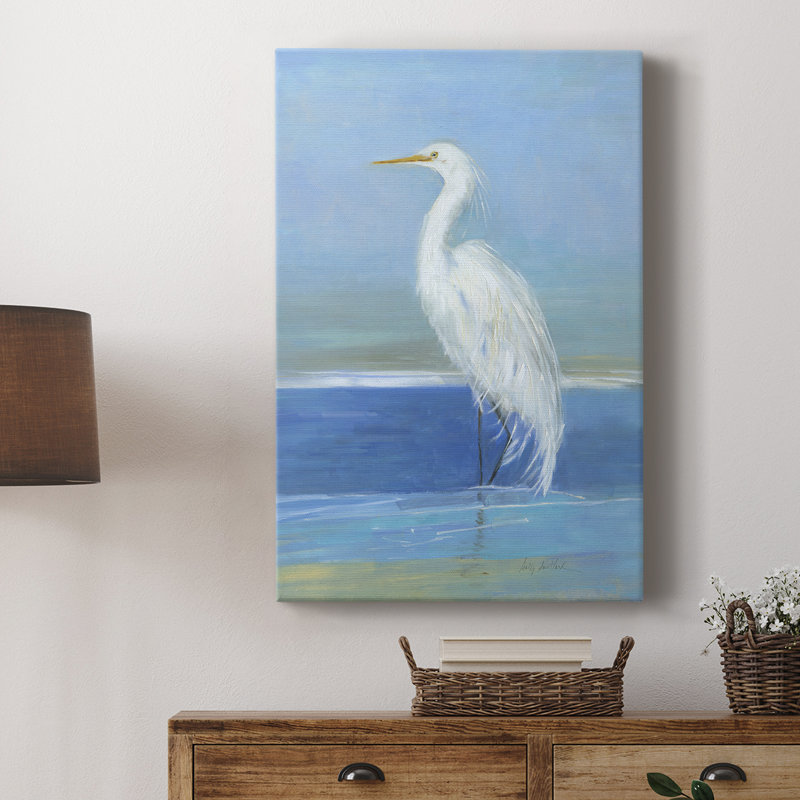 Wading Egret II -Custom Wrapped Gallery Cavas