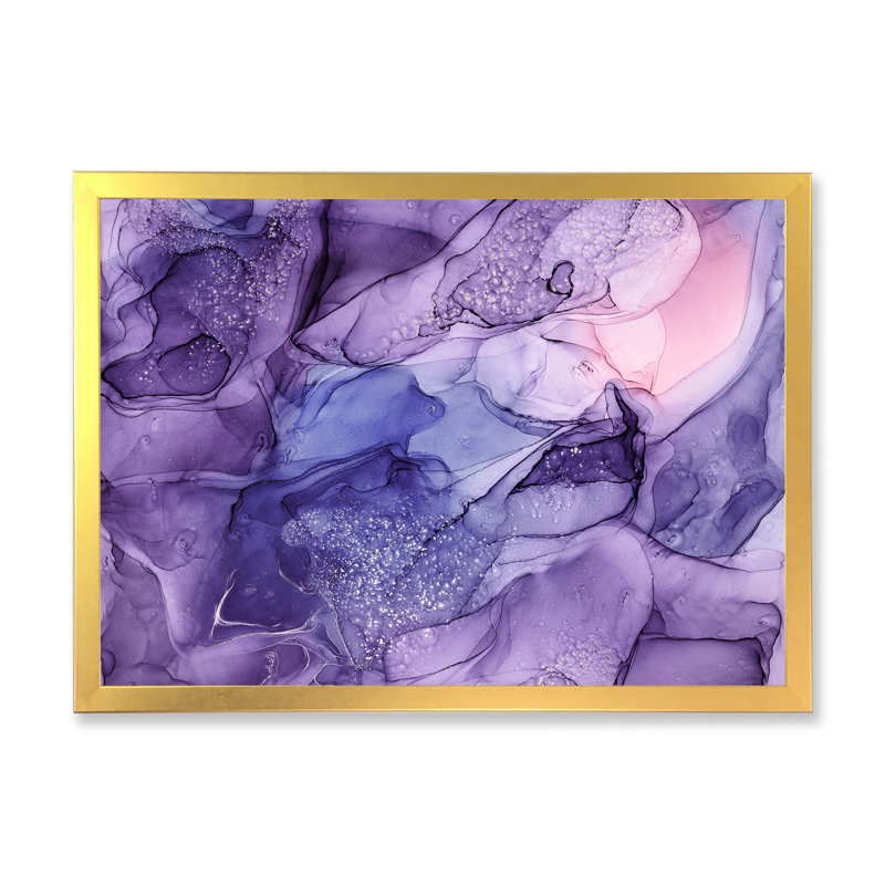 «Mauve et rose», reproduction d'art sur toile translucide, H 24 po x l 32 po, Toile à cadre d'angle fermé doré