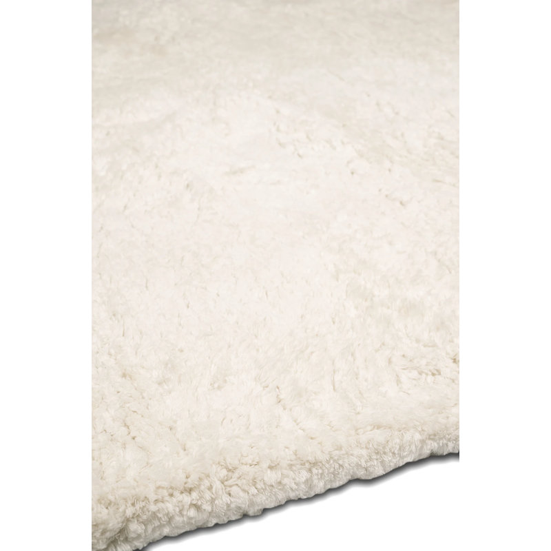 Handloom Cashmere Blend High Pile Area Rug in Natural, Rectangle 10' x 14'