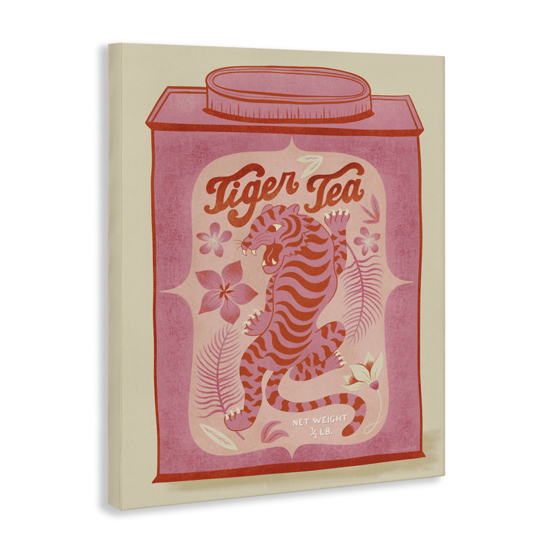 «Tiger Tea Tropical Tin» par Carrie Cantwell, H 48 po x l 36 po