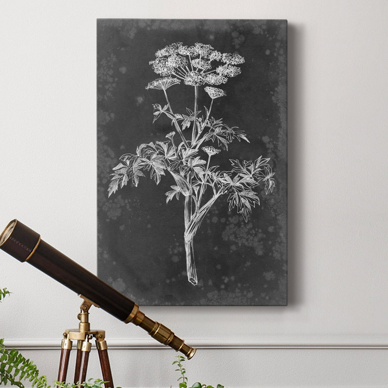 Slate Floral II - impression sur toile tendue, H 36 po x l 24 po x P 1 po