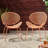 Iron Shell Chairs   Of 2 , 25"D X 33.01"H, Orange Finish Stylish Metal  2 , Orange, Narrow