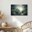 Art mural sur toile Misty Teal Agave and Prickly Pear-1591837432