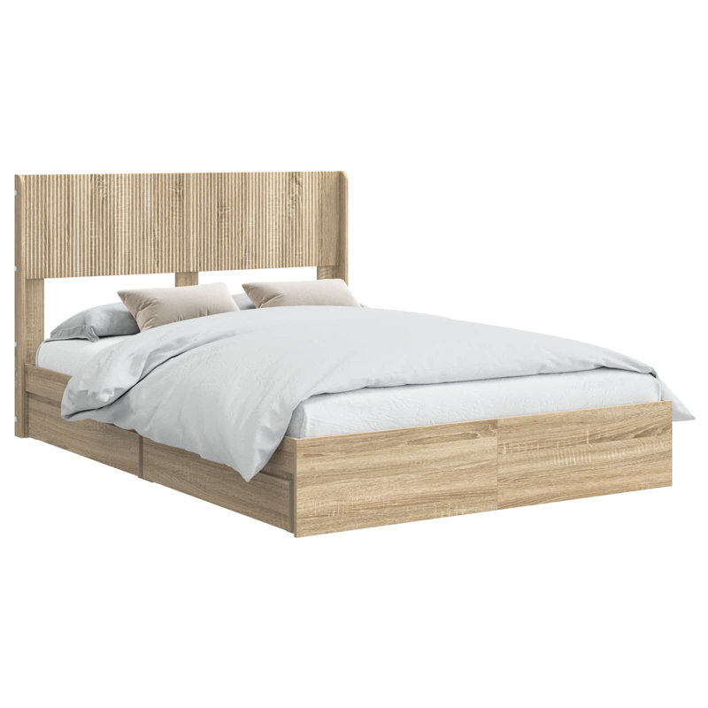 Bed Frame, European Double (140 x 200 cm), Sonoma Oak
