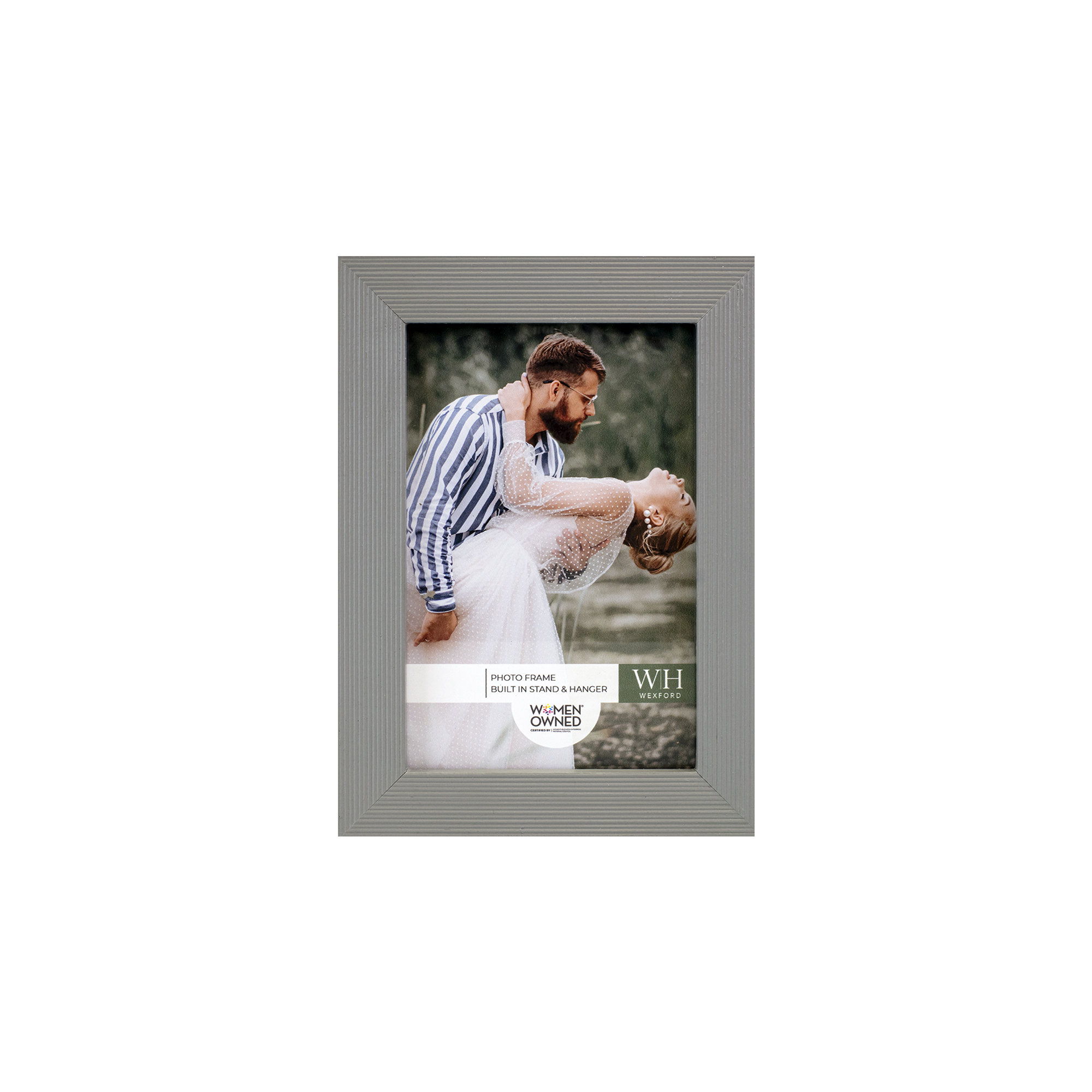 Apolline Wood Picture Frame, Gray, 6" x 8"