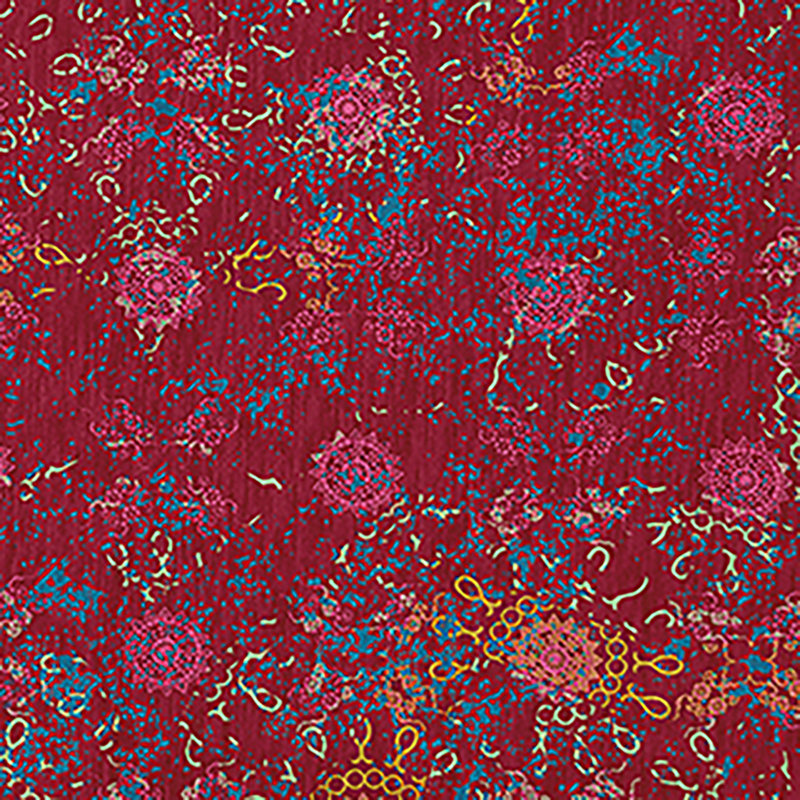 Tapis intérieur / extérieur en chenille tissé à la machine en rouge, Rectangle 2 pi x 3 pi