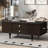 Coffee Table with Four Drawers, Two Side Hidden Storage Compartments-760473993