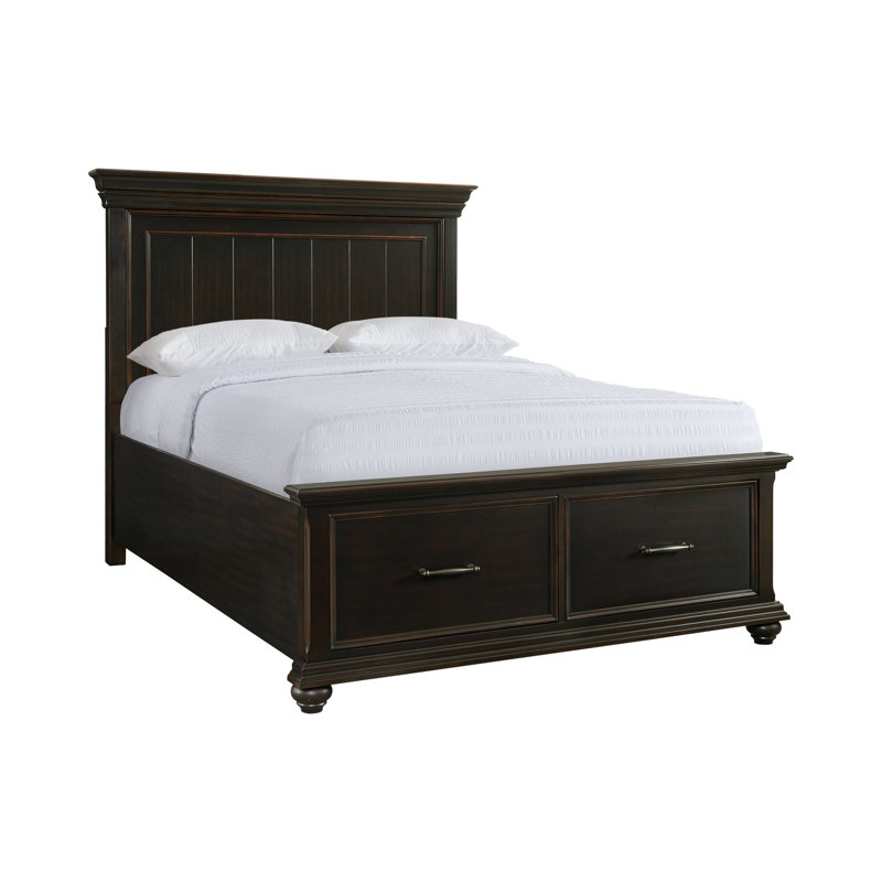 Ensemble de chambre avec grand lit plateforme et rangement 3 pièces Brooks Picket House Furnishings, Queen, Black