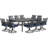 Elmfield 10 - Person Metal Patio Dining Set with Rectangular Table , Cushions Included-1922098615